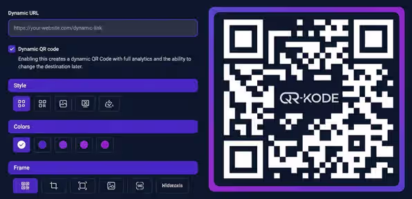 Nettside-URL QR-kode